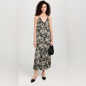 GANNI PRINTED SATIN STRAP DRESS size 38 BNWT! Like a 4-6 US